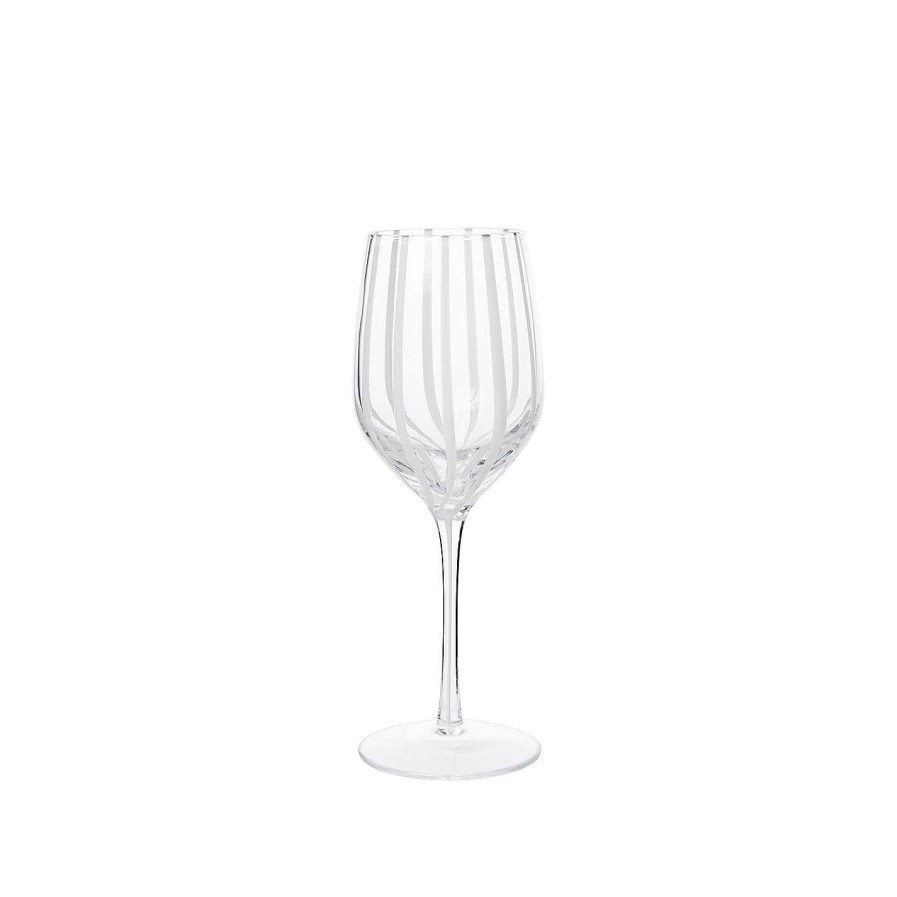 Broste Copenhagen Wine Glasses | Stripe White Wine Glass - Set Of 4