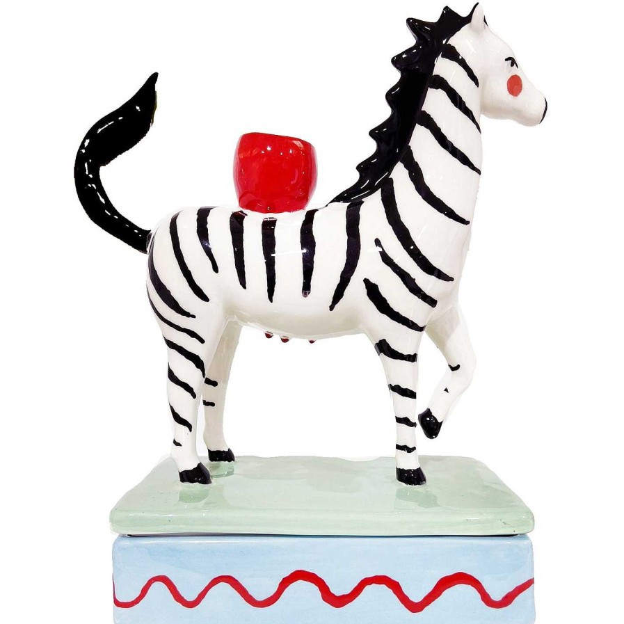 Laetitia Rouget Candlesticks | Zebra Striped Candlestick Holder