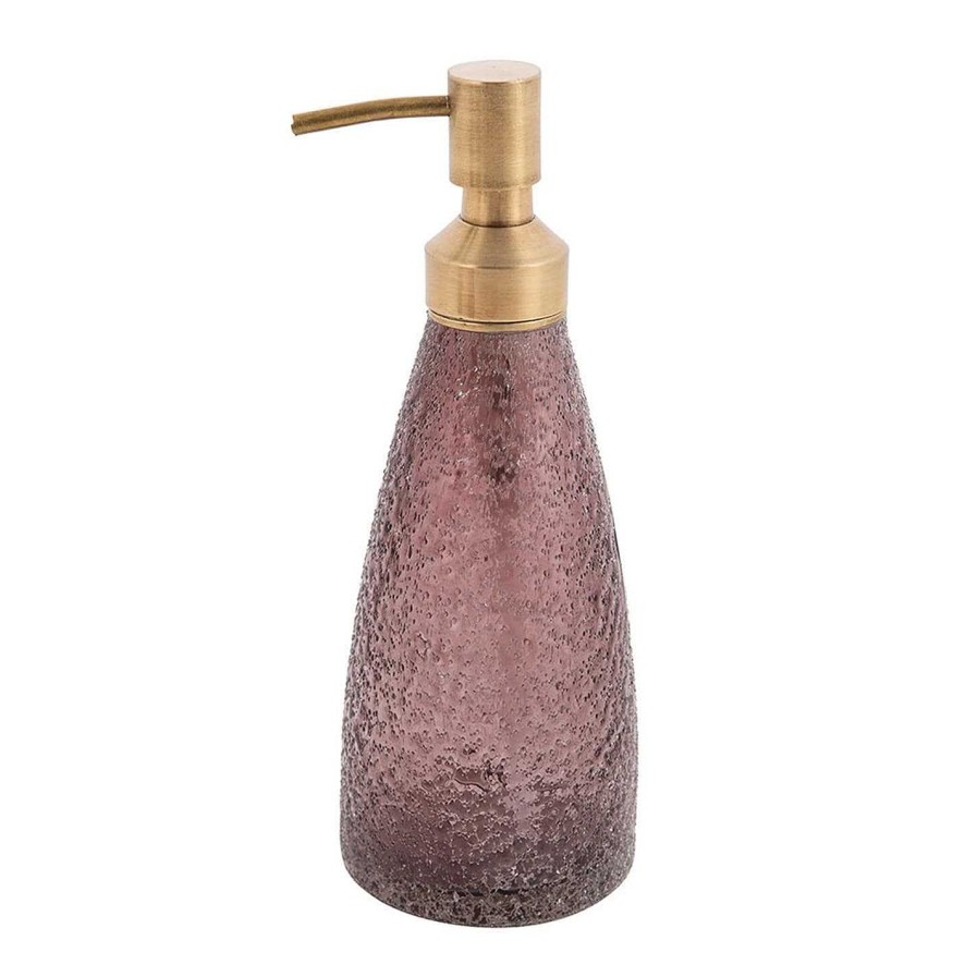 Luxe Soap Dishes & Dispensers | Cracked Effect Glass Soap Dispenser