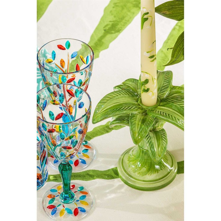 Les Ottomans Candle Holders & Accessories | Palm Tree Candlestick Holder - Medium