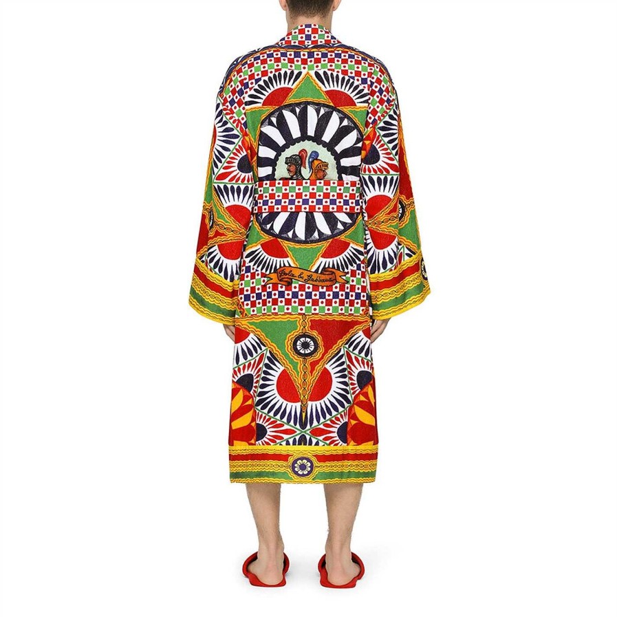 Dolce and Gabbana Casa Bathrobes & Dressing Gowns | Carretto Bathrobe - All Over Print