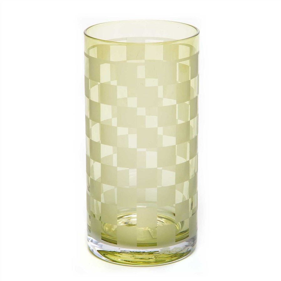 MacKenzie-Childs Tumblers & Highballs | Dashing Check Highball Glass - Set Of 4