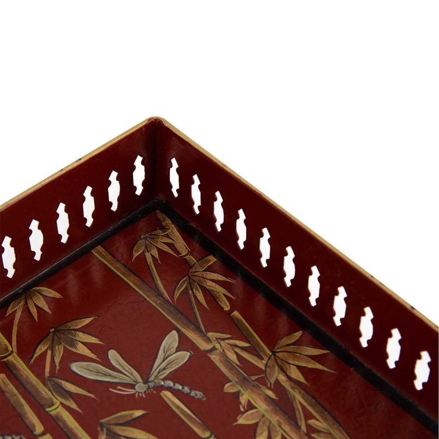 Les Ottomans Trays | Hand Painted Chinoserie Tray - Rectangular