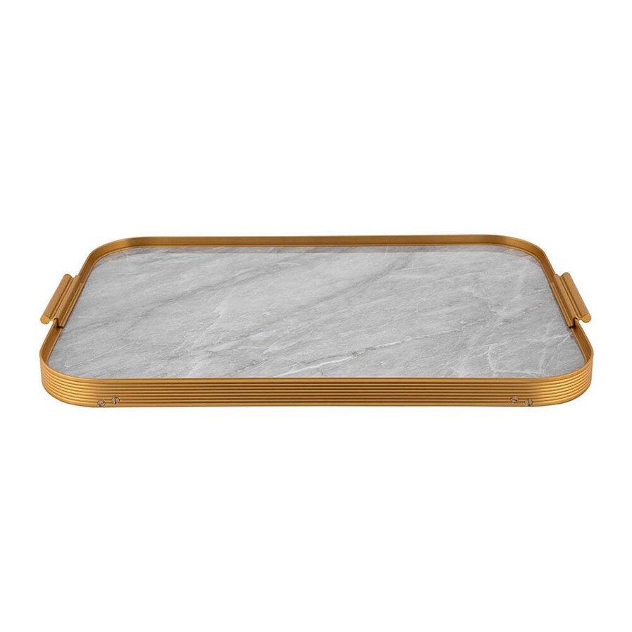 Kaymet Trays | Gold Metal Lap Tray