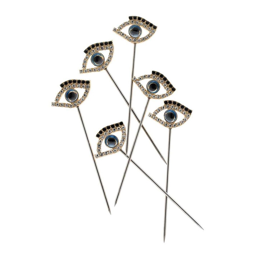 Joanna Buchanan Cocktail Glasses | Evil Eye Cocktail Picks - Set Of 6