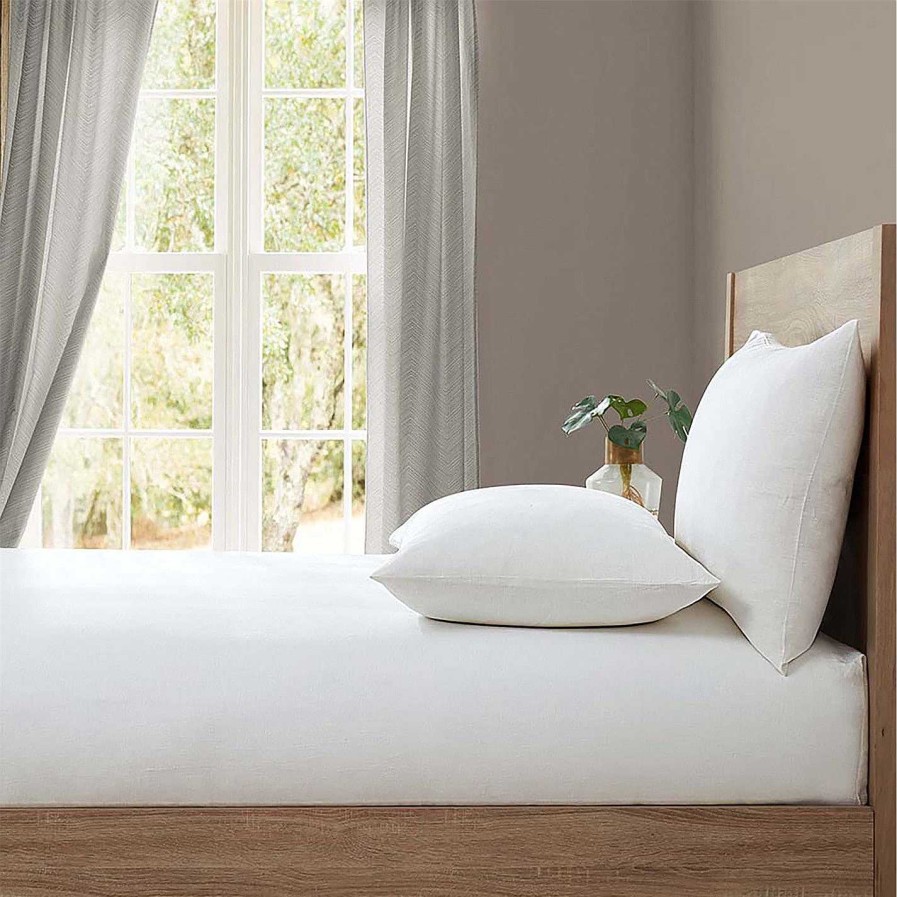 LAZY LINENS Flat & Fitted Bed Sheets | Pure Washed Deep Fitted Sheet