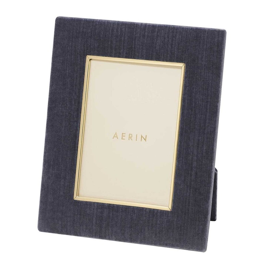 AERIN Photo Frames | Valentina Velvet Frame - Dusk Blue