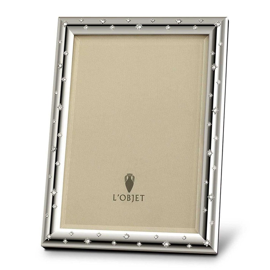 LObjet Photo Frames | Stars Photo Frame - Platinum / And White Crystals