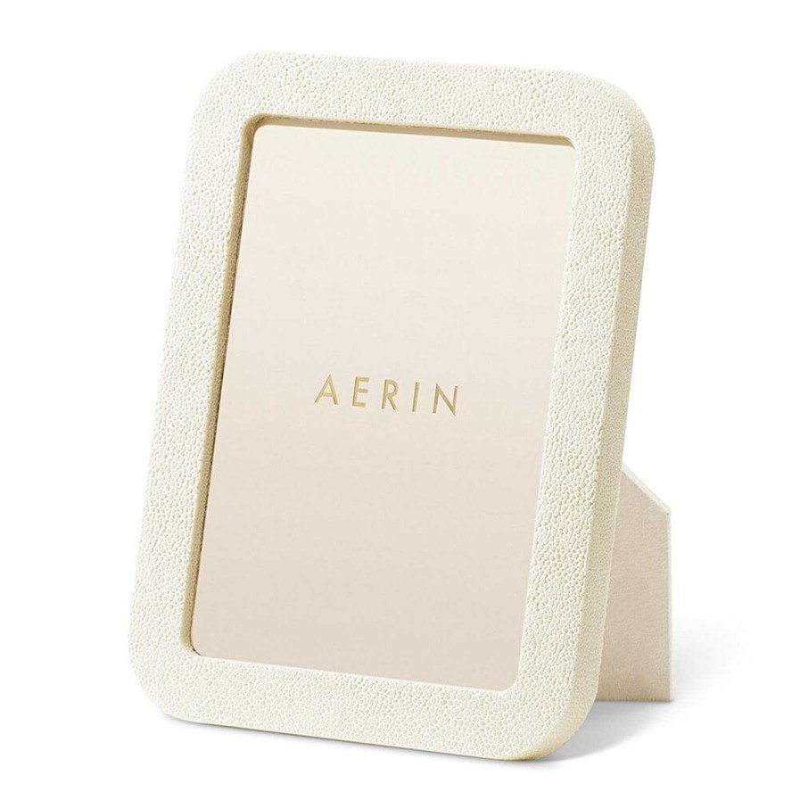 AERIN Photo Frames | Cream Modern Shagreen Frame