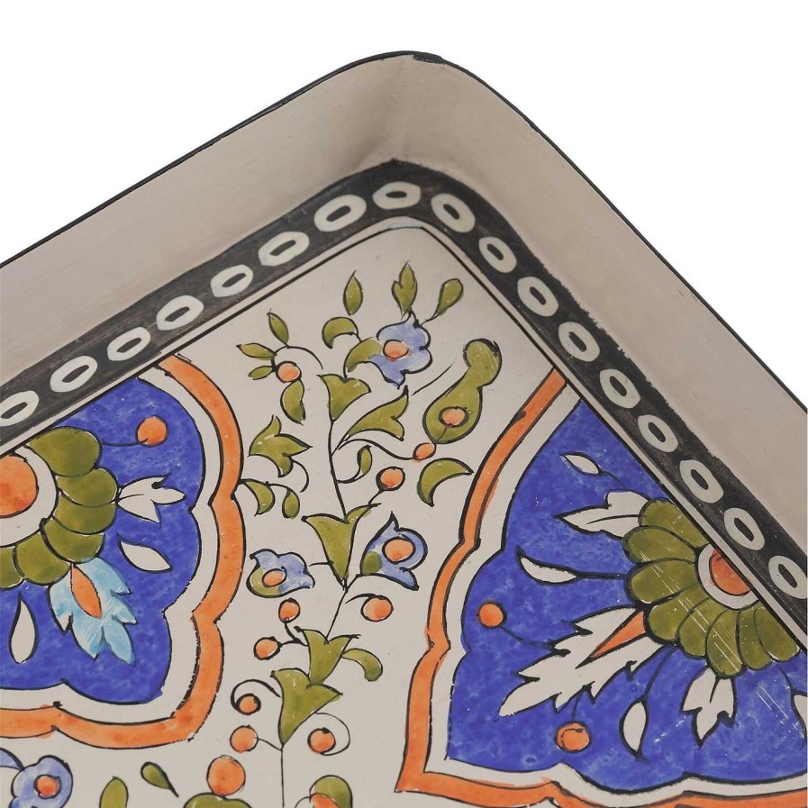 Les Ottomans Trinket Trays | Persia Hand-Painted Iron Tray