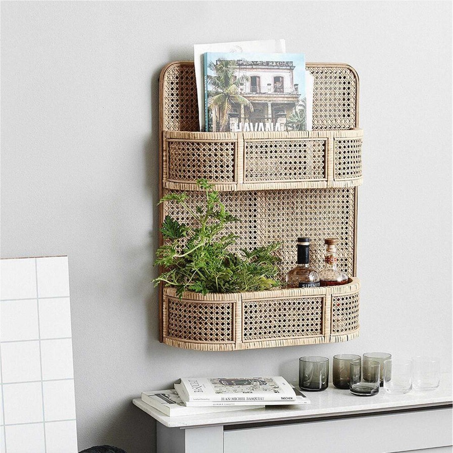 Nordal Bookcases & Shelving | Lucca Rattan Shelf