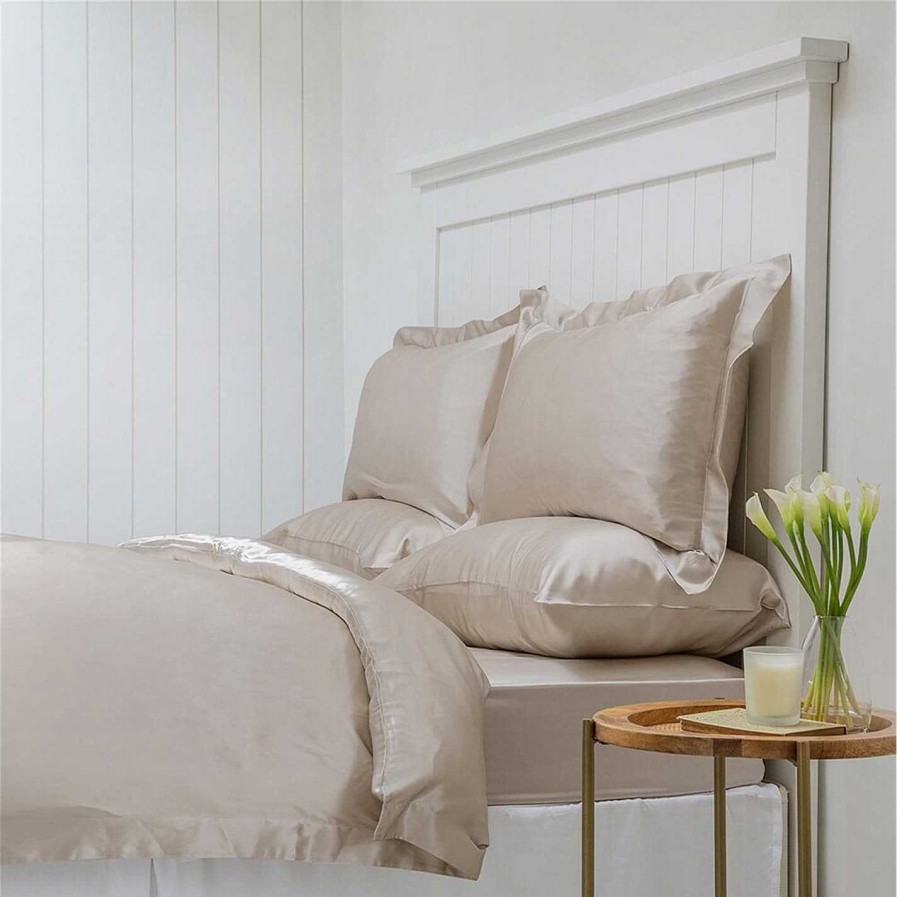 Luxe Duvet Covers | Pure Silk Oxford Border Duvet Cover