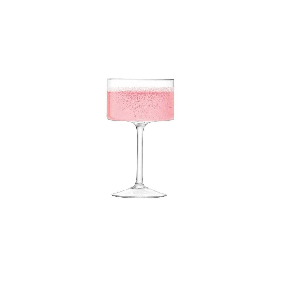 LSA Champagne Flutes & Saucers | Otis Champagne/Cocktail Glass - Clear