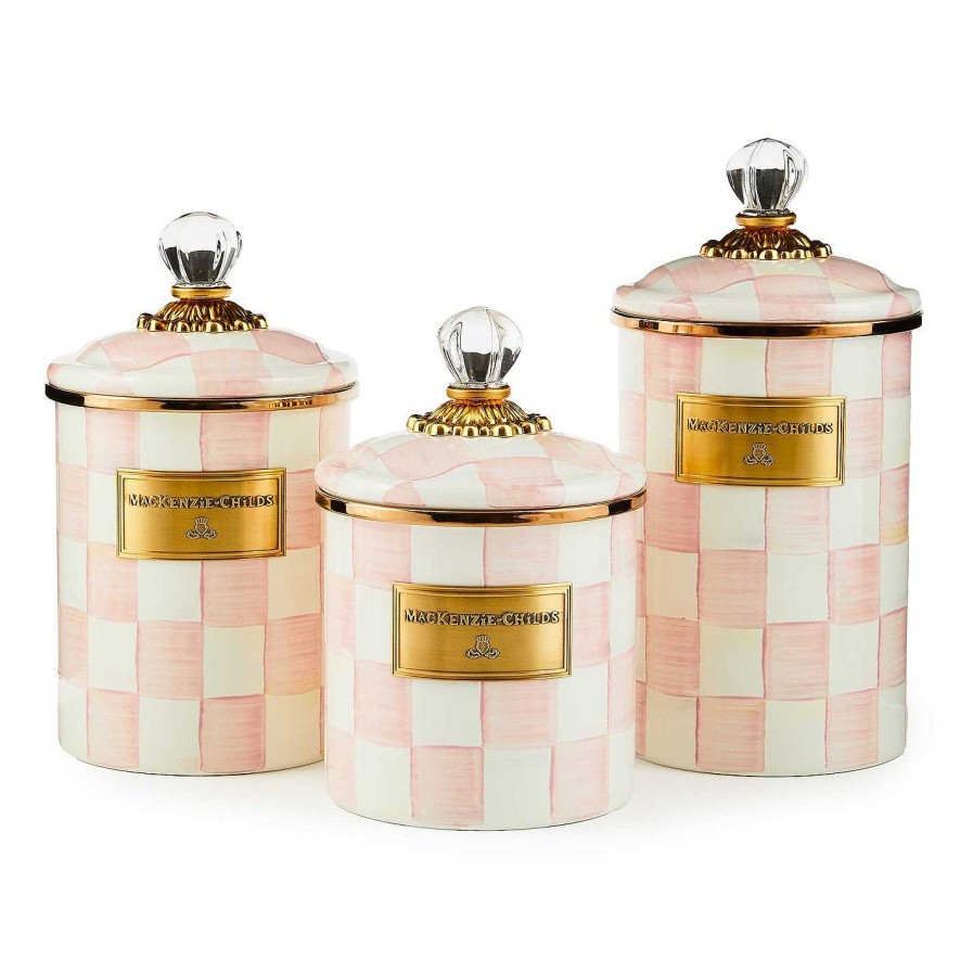 MacKenzie-Childs New In | Rosy Check Large Canister