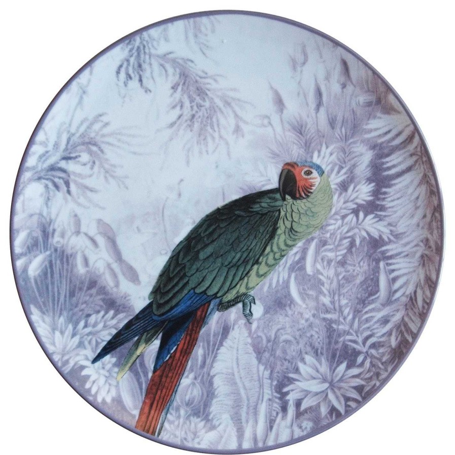 Les Ottomans Plates | La Menagerie Porcelain Plate - Parrot