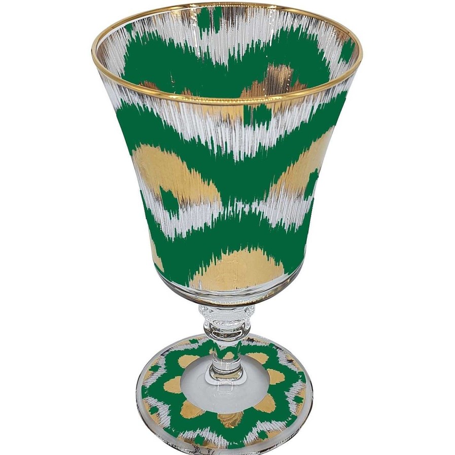 Les Ottomans Wine Glasses | Ikat Wine Goblet