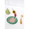 Laetitia Rouget Plates | Ceramic Leaf Dinner Plate - 26Cm - Green/Pink