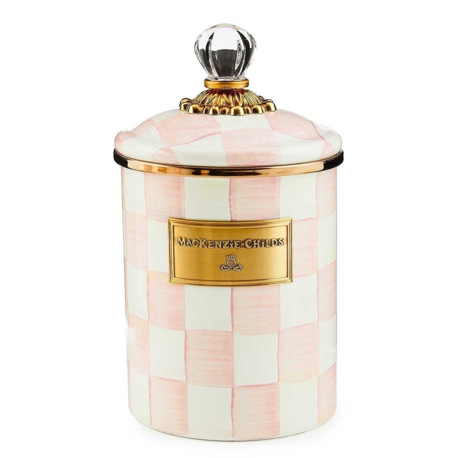 MacKenzie-Childs New In | Rosy Check Medium Canister