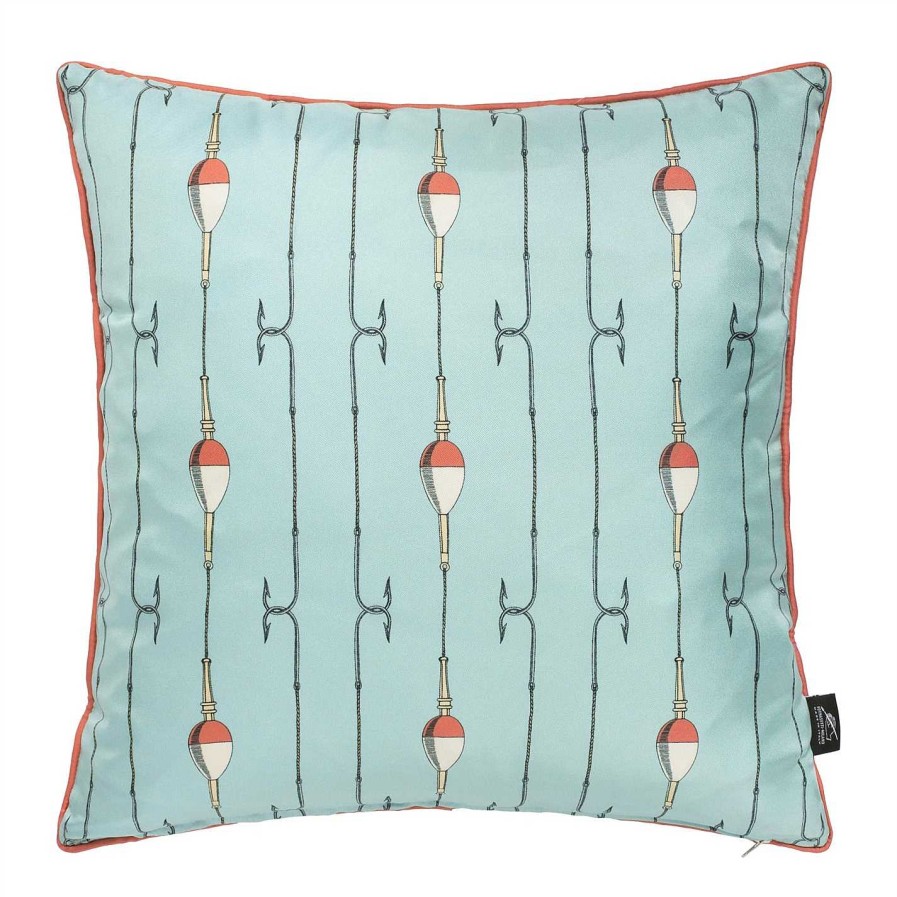 Fornasetti Cushions | Grande Pesce Silk Reversible Cushion - Set Of Two