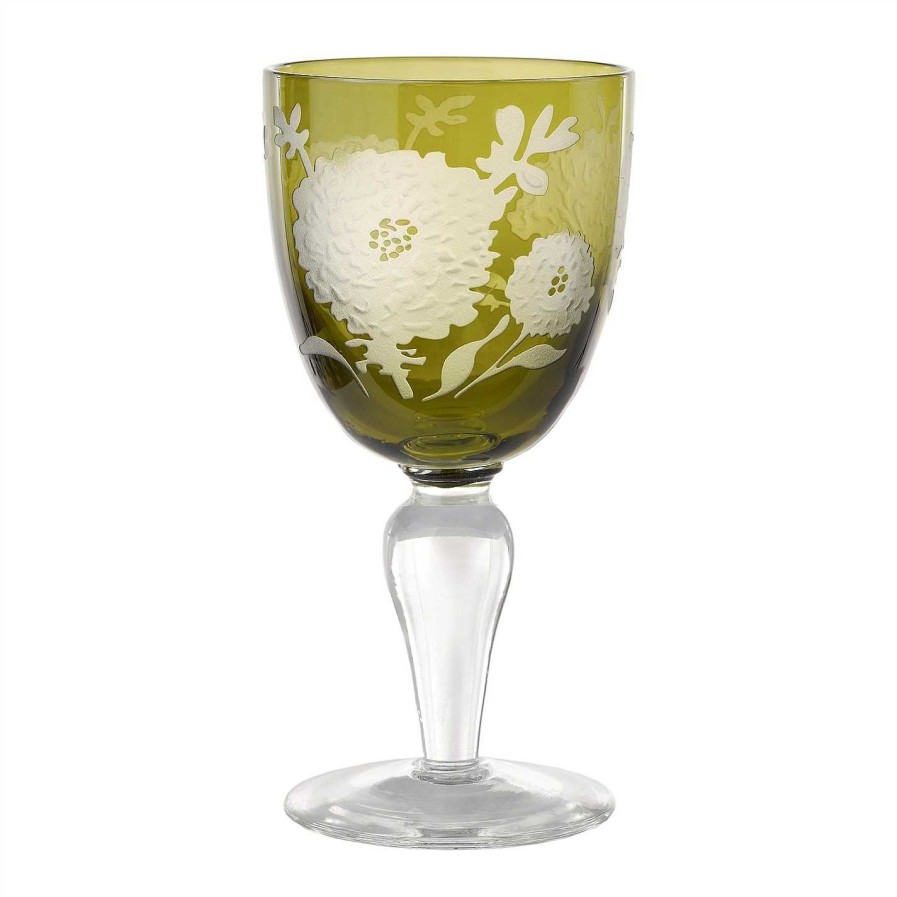 Pols Potten Wine Glasses | Peony Multicolour Wine Glasses - Set Of 6