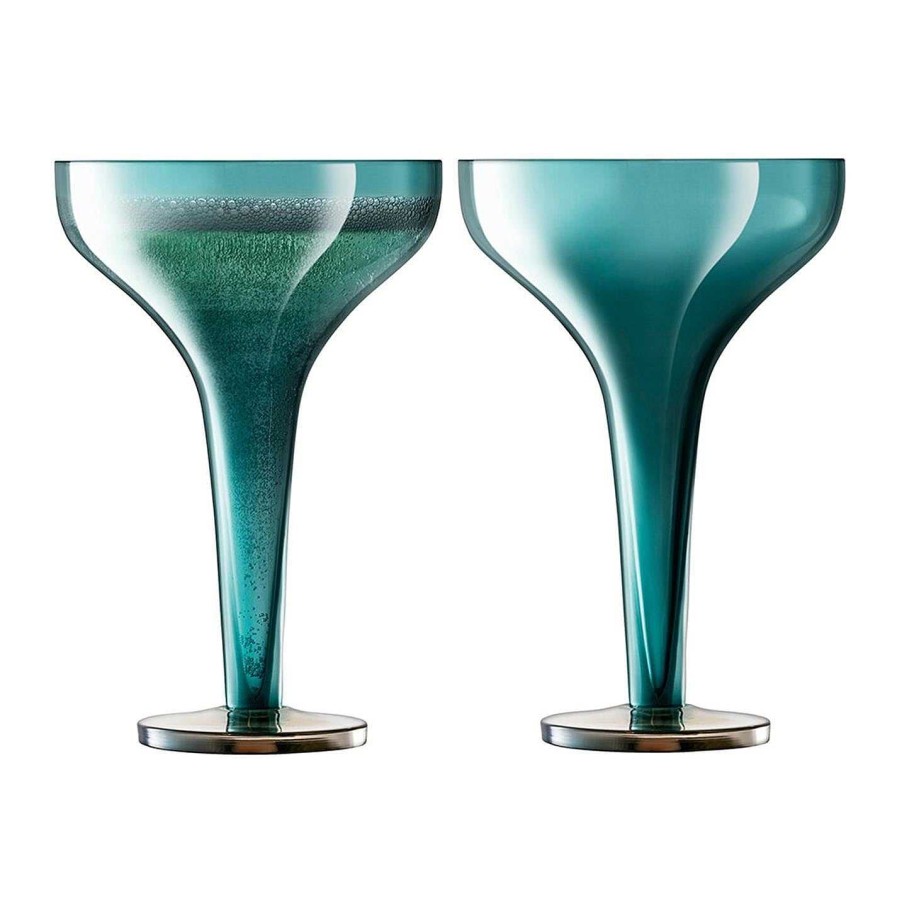 LSA Champagne Flutes & Saucers | Epoque Champagne Saucer - Set Of 2