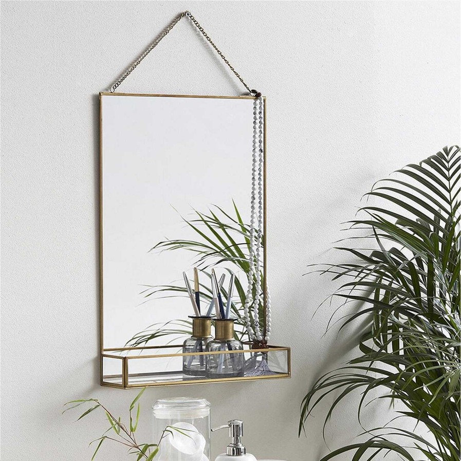 Nordal Mirrors | Square Mirror With Shelf