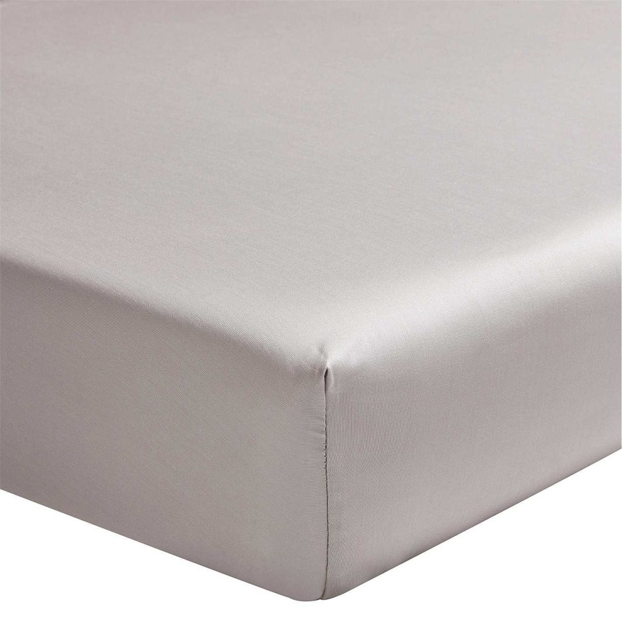 Alexandre Turpault Flat & Fitted Bed Sheets | Plain Fitted Sheet White In Organic Cotton Teophile