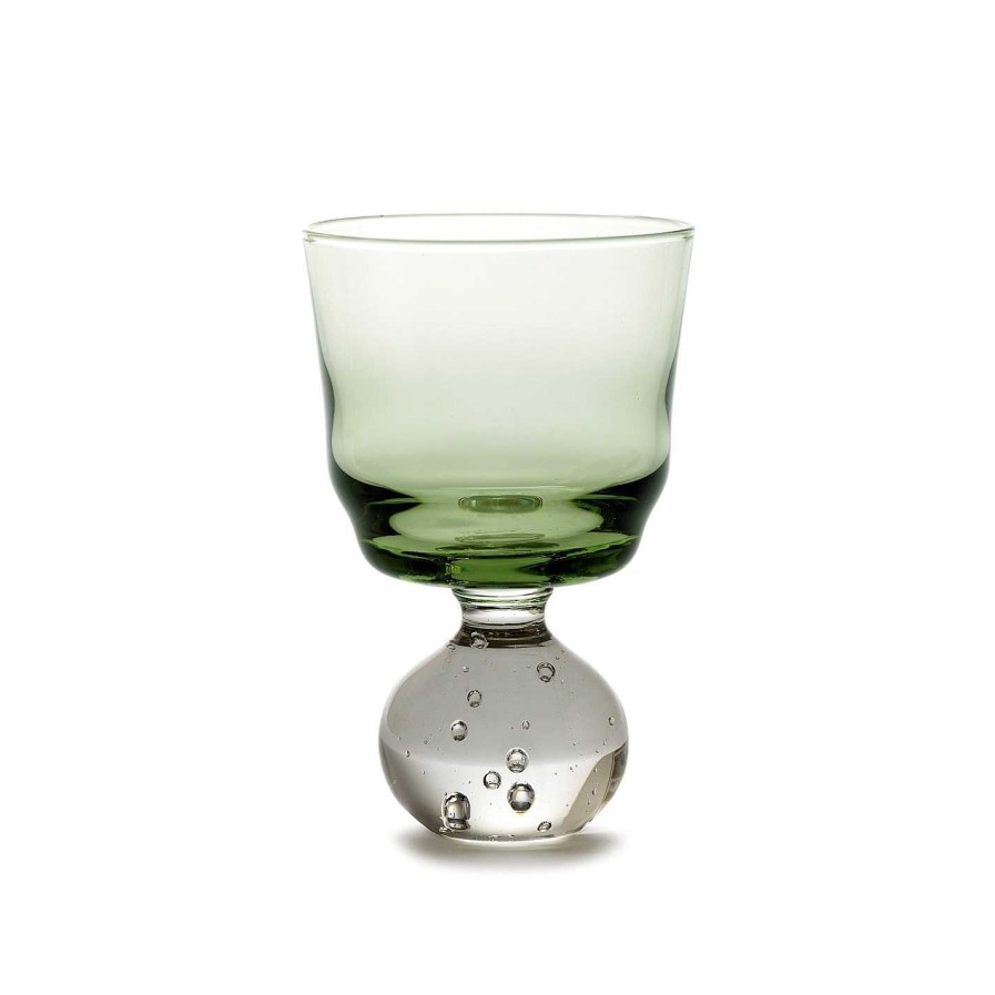 Serax Cocktail Glasses | Bela Silva Eternal Snow Stem Glass - Set Of 6 - Green - Small