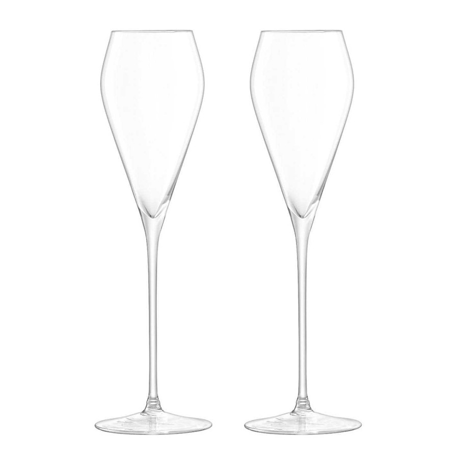 LSA Champagne Flutes & Saucers | Wine Prosecco Glass