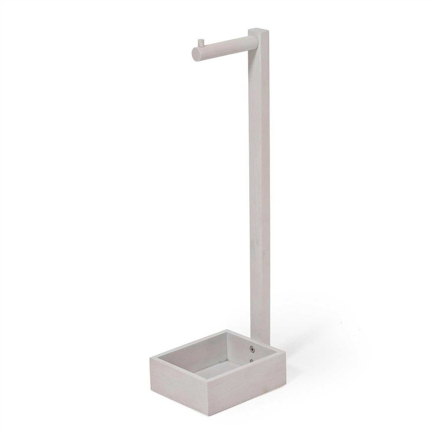 Wireworks Toilet Roll Holders | Free Standing Roll Holder - Oyster Oak