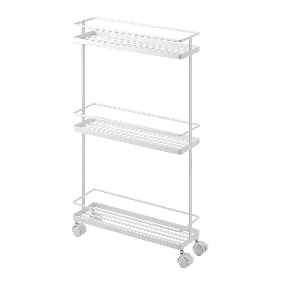 Yamazaki Bar Carts & Trolleys | Slim Three Tier Storage Trolley