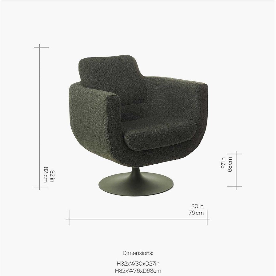 Pols Potten Armchairs | Kirk Swivel Chair