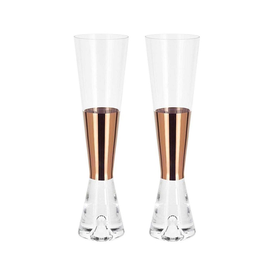 Tom Dixon Champagne Flutes & Saucers | Tank Champagne Glasses