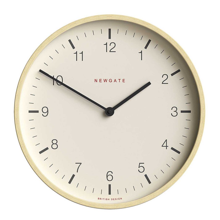 Newgate Clocks Clocks | Mr Clarke Clock - Light Plywood