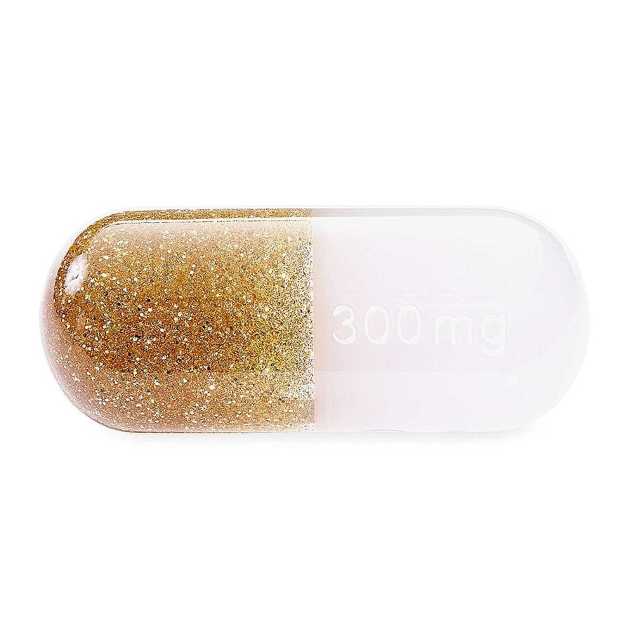 Jonathan Adler Unusual Gifts | Acrylic Pill Ornament - Gold Glitter