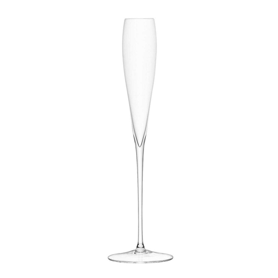 LSA Champagne Flutes & Saucers | Wine Grand Champagne Flutes - Set Of 2