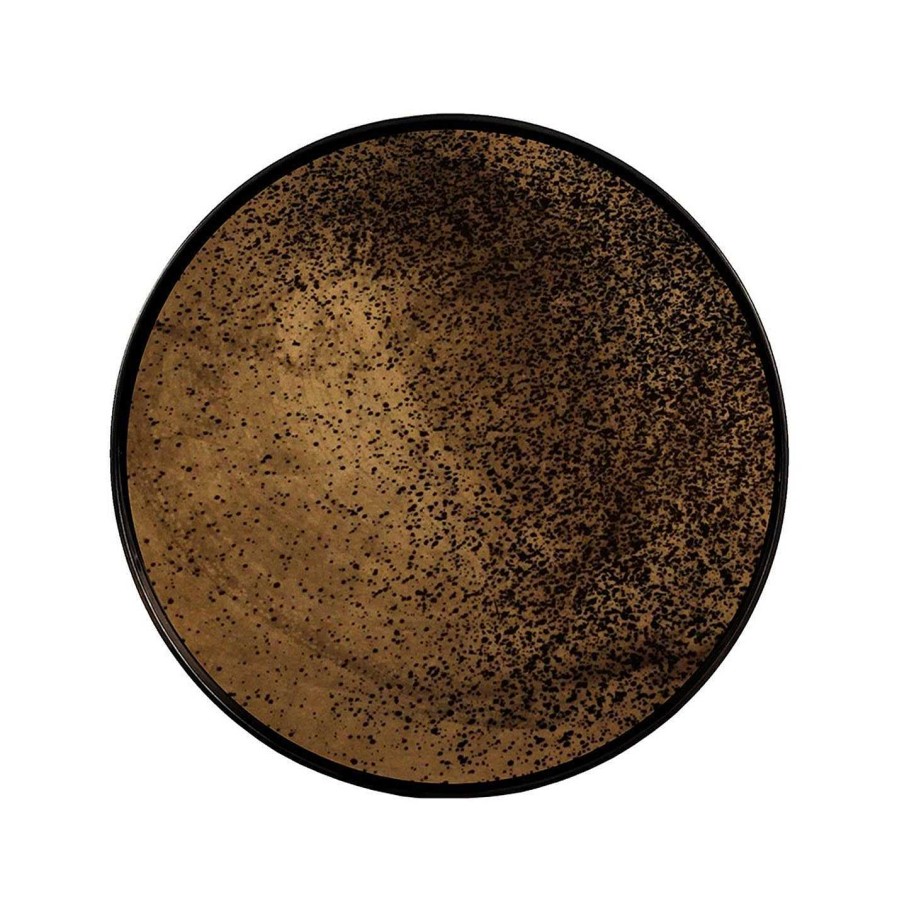 Ethnicraft Trays | Heavy Aged Bronze Mirror Tray