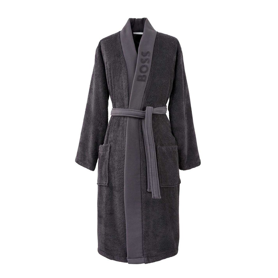 Boss Bathrobes & Dressing Gowns | Kimono Graphite Grey