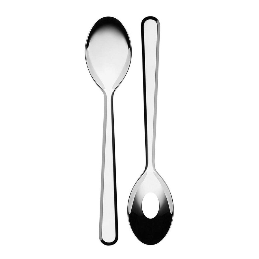 Alessi Serving Cutlery | Amici Salad Servers - Stainless Steel