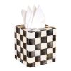 MacKenzie-Childs Tissue Boxes | Courtly Check Enamel Tissue Box