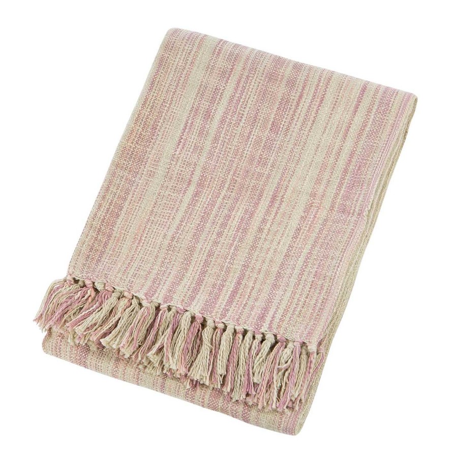 Retreat Throws & Blankets | Vertical Stripe Throw - 130X170Cm - Pink